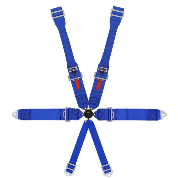 Crow Safety Gear SFI-16.1 6-Way Kam Lock Head Neck "Dog Bone" Driver Restraint Harness